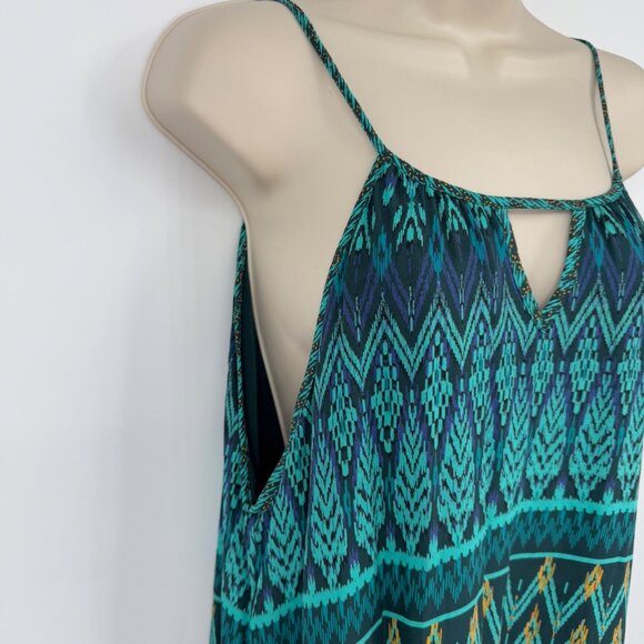 Prana Nari Midi Dress Green Blue Womens Size Large Sundress Halter Lightweight - Picture 4 of 12